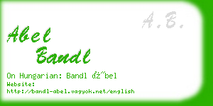 abel bandl business card